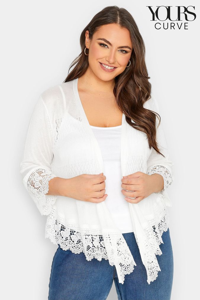 Buy Women s White 3 4 Sleeve Cardigans Online Next UK