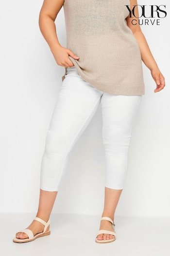 Yours Curve White Cropped Jenny Stretch Jeggings (E02833) | £27