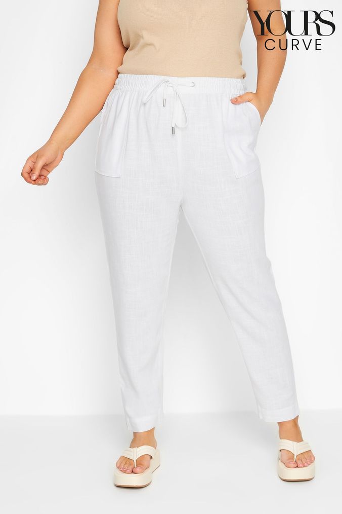 Linen joggers ladies discount