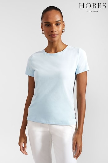 Hobbs Blue Pixie Cotton T-Shirt (E02888) | £25
