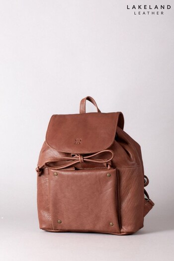 Lakeland Leather Harstone Leather Brown Backpack (E02958) | £70
