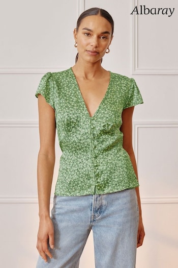 Albaray Green Forget Me Knot Top (E02966) | £59