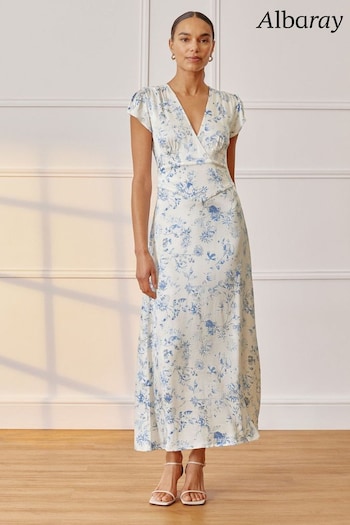 Albaray Bianco Shadow Floral Tea Dress (E02975) | £99