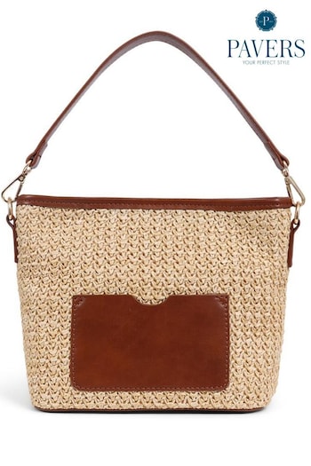 Pavers Woven Shoulder Brown Bag (E03000) | £27