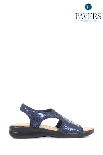 Pavers Blue Pull-On Sandals (E03015) | £35