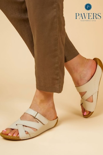 Pavers Ladies Touch-Fasten Mules (E03025) | £30