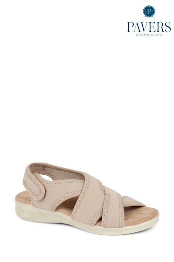 Pavers Beige Pavers Touch Fasten Casual Sandals (E03036) | £35