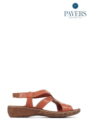 Pavers Leather Slingback Sandals (E03038) | £45