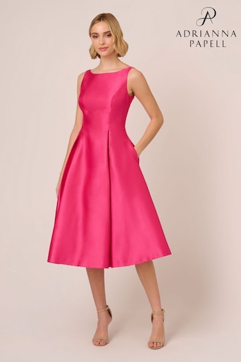 Adrianna Papell Pink Sleeveless Tea Length Dress (E03053) | £159