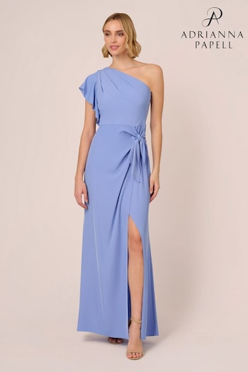 Adrianna Papell Blue One Shoulder Gown (E03068) | £199