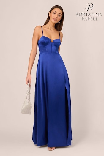 Adrianna Papell Blue Printed Midi Dress (E03074) | £265