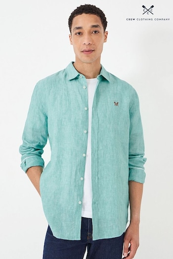 Crew Clothing Plain Linen Classic Long Sleeve Shirt (E03105) | £69