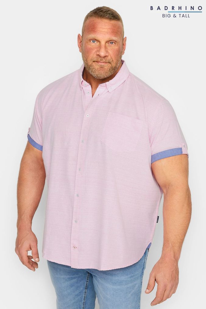 Mens pink short sleeve shirts uk shop