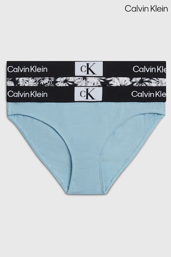 Calvin Klein Blue Underwear Bikini Briefs 2 Pack (E03220) | £23