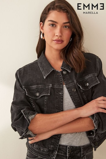 Emme by Marella CAPRICE Black Denim Jacket (E03639) | £110