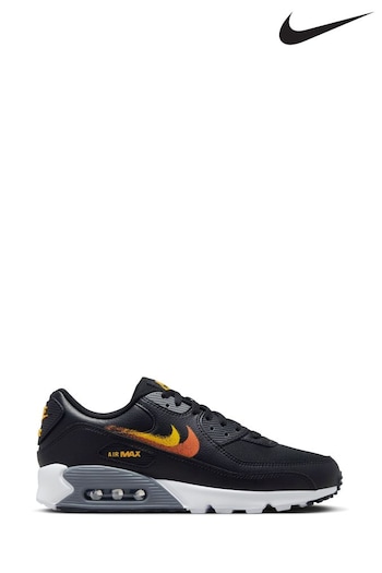 Nike Black/Gold Air Max 90 Trainers (E03717) | £145