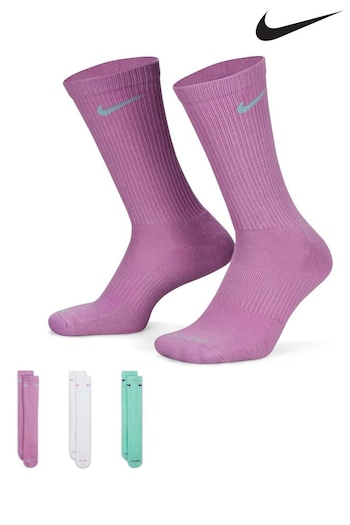 Nike hyperdunk Multi Plus Everyday Cushioned Training Crew Socks 3 Pack (E04119) | £17