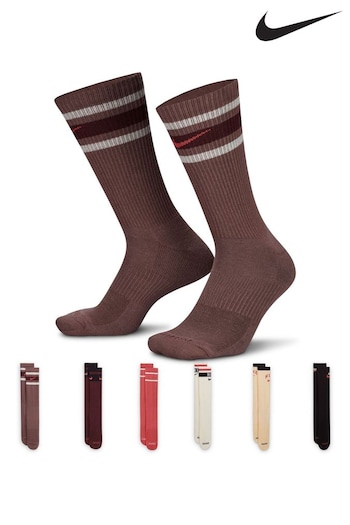 Nike dla Multi Plus Everyday Cushioned Crew Socks 6 Pack (E04121) | £23
