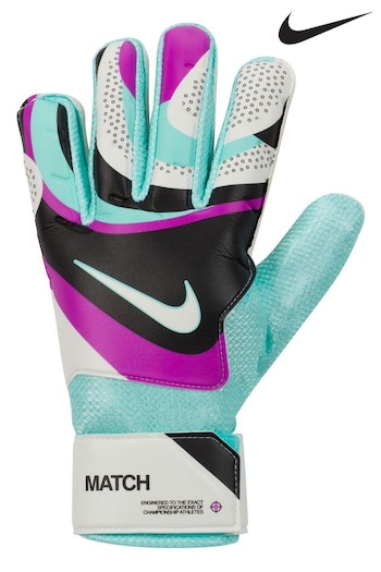 Nike aqua Black/Grey Match Football Goalkeeper Gloves (E04141) | £25