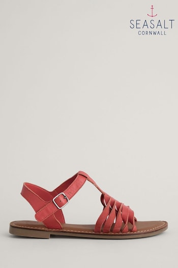 Seasalt Cornwall Pink Beechwood Leather Sandals (E04304) | £40