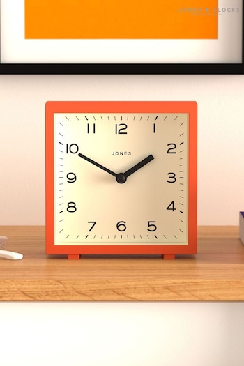 Jones Clocks Pumpkin Orange Disco Mantel Clock (E04335) | £25