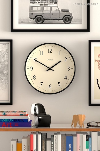 Jones Clocks Black Studio Wall Clock (E04339) | £30