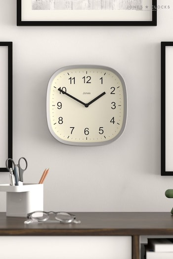 Jones Clocks Elephant Grey Sparvel Wall Clock (E04341) | £26