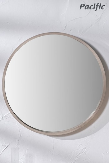 Pacific Natural Wood Veneer Round Mirror Large (E04385) | £200