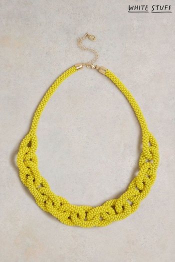 White Stuff Yellow Fine Bead Link Necklace (E04450) | £25