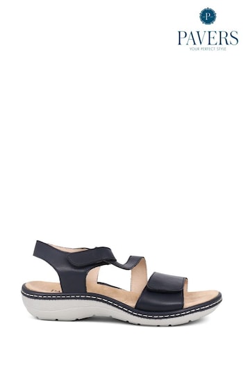 Pavers Blue Adjustable Touch Fastening Sandals (E04496) | £35