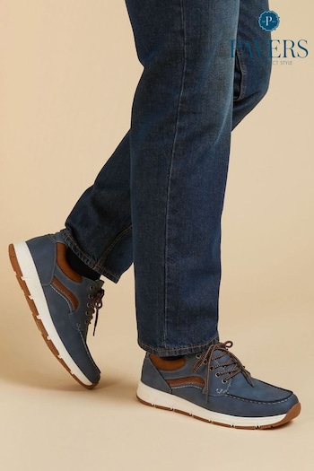 Pavers Blue Casual Leather Shoes (E04539) | £40