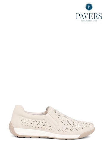 Pavers Perforated Slip On Shoes (E04554) | £38