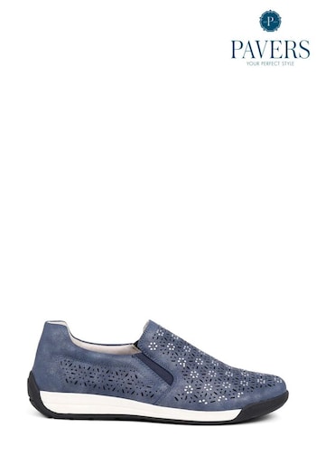 Pavers Perforated Slip On Shoes (E04555) | £38