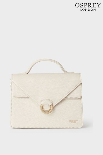 OSPREY LONDON The Harper Mini Leather Grab White Bag (E04650) | £125
