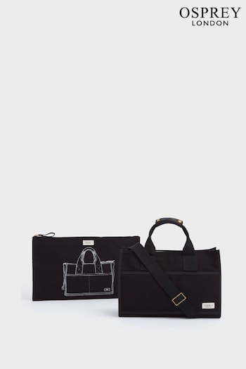 OSPREY LONDON Small The Studio Packable Black Tote Bag (E04658) | £75