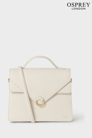 OSPREY LONDON The Harper Leather Grab White Bag (E04661) | £175