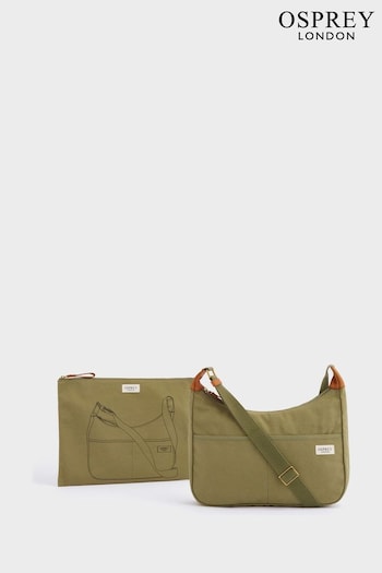 OSPREY LONDON Green The Studio Packable Crescent Cross-Body Bag (E04668) | £65
