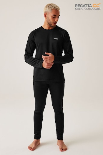 Regatta Black Thermal Base Layer Set (E04876) | £28