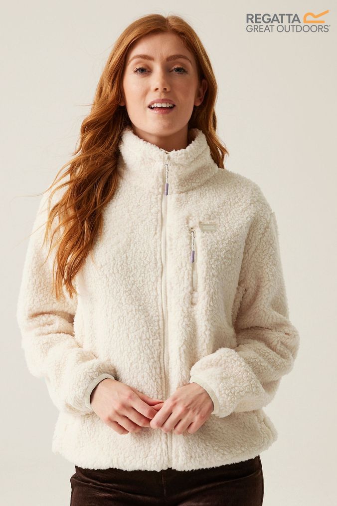 White womens fleece top