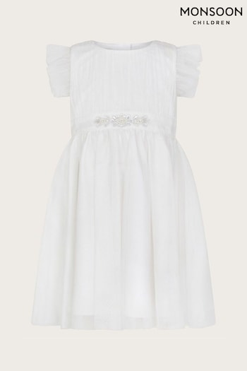 Monsoon Natural Baby Penelope Belt Dress (E05369) | £28 - £30