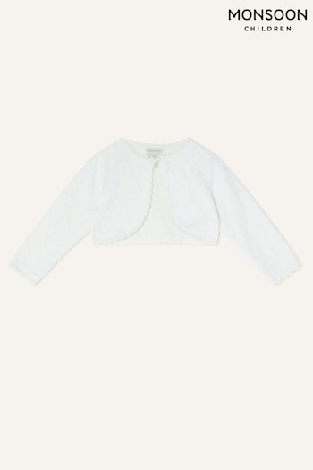 Monsoon Natural Baby Lace Cardigan (E05385) | £23 - £25