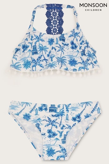 Monsoon Blue Resort Print Bikini Set (E05399) | £19 - £23