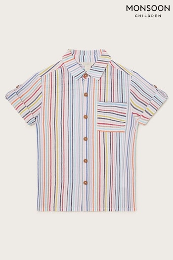 Monsoon Blue Stripe Shirt (E05429) | £18 - £21