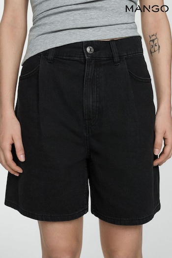 Mango Marina Black Shorts (E05438) | £30