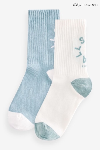 smALLSAINTS Blue/White Tierra Logo Socks 2 Pack (E05447) | £8