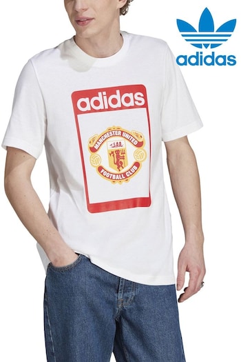 adidas metro Originals x Manchester United Club White T-Shirt (E05467) | £30