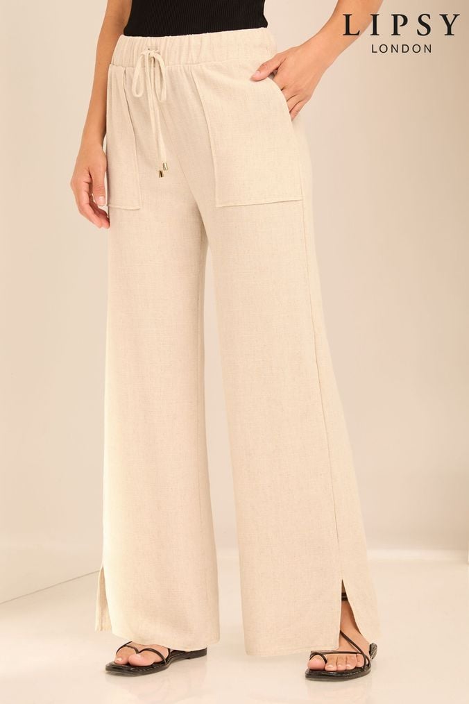 Lipsy high waisted wide leg trousers 2025