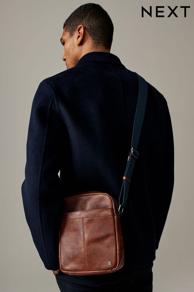 Next mens leather bags discount