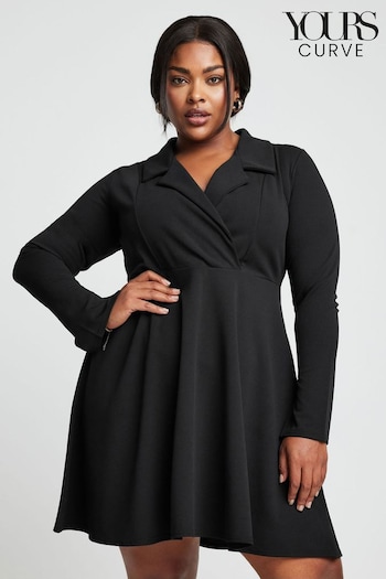 Yours Curve Black LIMITED COLLECTION Curve Black Blazer Style Dress (E05755) | £37