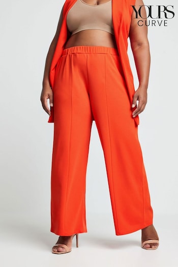 Yours Curve Orange Limited Wide Leg Co-Ord Trousers (E05851) | £26
